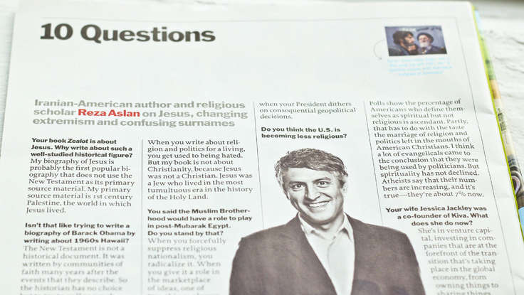10 Questions: Reza Aslan On Religion, Zealot, & Controversy In TIME